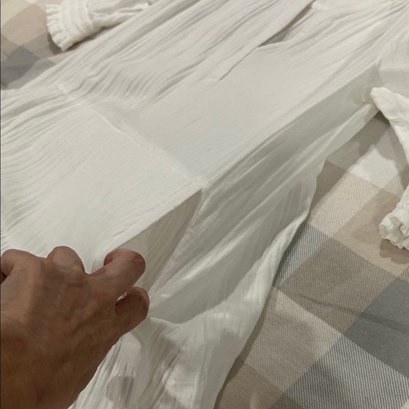 ME+EM White Cotton Cheesecloth Swing Mini Dress. Size 6 - Picture 3 of 13